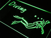 Scuba Diving LED Light Sign - LED Gift Works