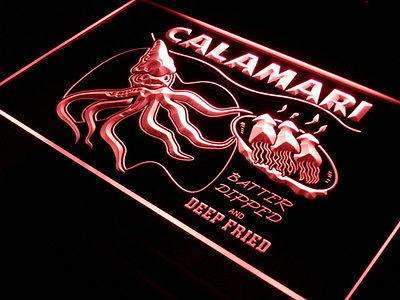 Seafood Calamari LED Light Sign - Way Up Gifts