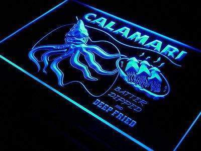 Seafood Calamari LED Light Sign - Way Up Gifts