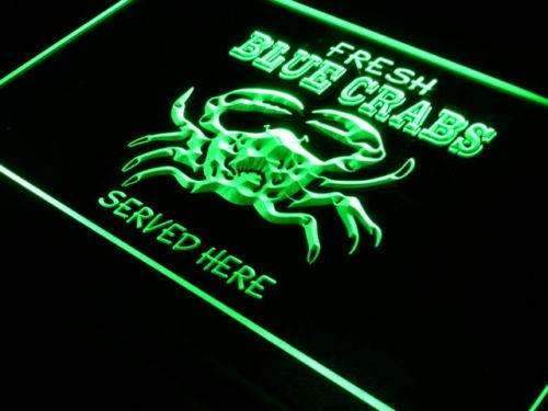 Seafood Fresh Blue Crabs LED Light Sign - LED Gift Works