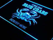 Seafood Fresh Blue Crabs LED Light Sign - LED Gift Works