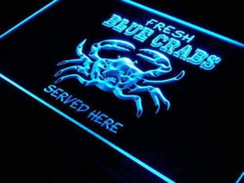 Seafood Fresh Blue Crabs LED Light Sign - Way Up Gifts