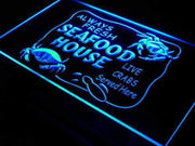 Seafood Restaurant Crabs LED Light Sign - LED Gift Works