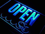 Seafood Shop Open LED Light Sign - LED Gift Works