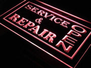 Service Repair Open LED Light Sign - LED Gift Works