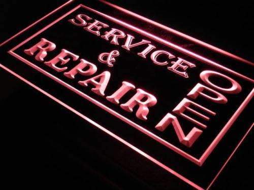 Service Repair Open LED Light Sign - LED Gift Works