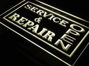 Service Repair Open LED Light Sign - LED Gift Works