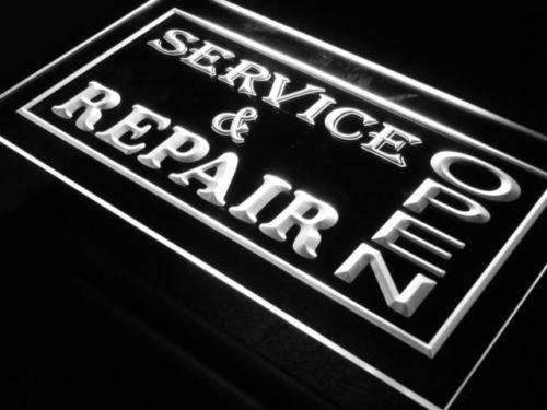 Service Repair Open LED Light Sign - LED Gift Works