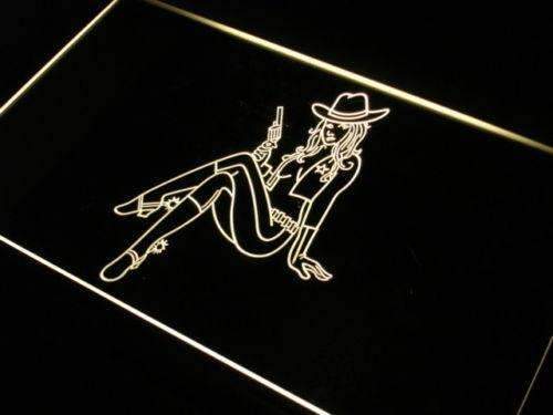 Sexy Cowgirl LED Light Sign - LED Gift Works