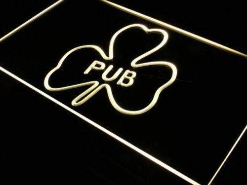 Shamrock Irish Pub LED Light Sign - Way Up Gifts