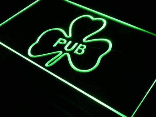 Shamrock Irish Pub LED Light Sign - Way Up Gifts
