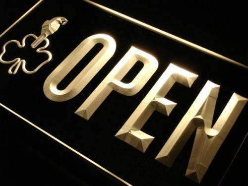 Shamrock Parrot Open LED Light Sign - Way Up Gifts