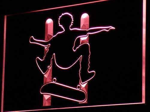 Skateboard Jump LED Light Sign - LED Gift Works