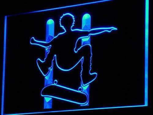 Skateboard Jump LED Light Sign - LED Gift Works