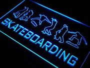 Skateboard Training Skateboarding LED Light Sign - LED Gift Works