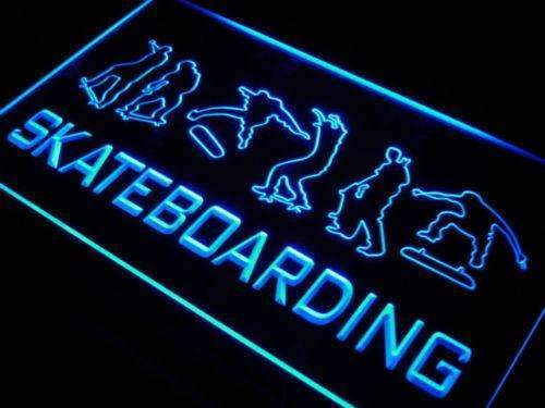 Skateboard Training Skateboarding LED Light Sign - LED Gift Works