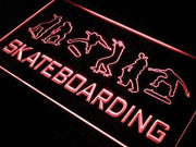 Skateboard Training Skateboarding LED Light Sign - LED Gift Works
