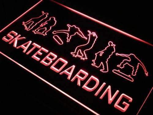 Skateboard Training Skateboarding LED Light Sign - LED Gift Works