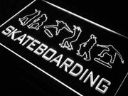 Skateboard Training Skateboarding LED Light Sign - LED Gift Works