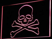 Skull Crossbones LED Light Sign - LED Gift Works
