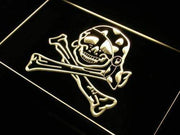Skull Crossbones Pirate Girl LED Light Sign - LED Gift Works