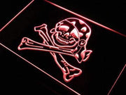 Skull Crossbones Pirate Girl LED Light Sign - LED Gift Works