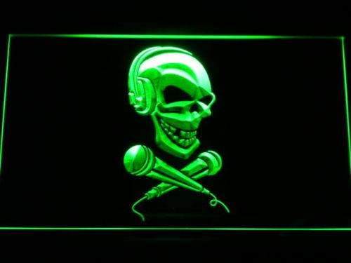 Skull Headphones LED Light Sign - LED Gift Works