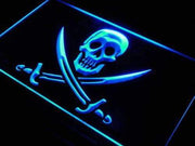 Skull Swords Pirate LED Light Sign - LED Gift Works