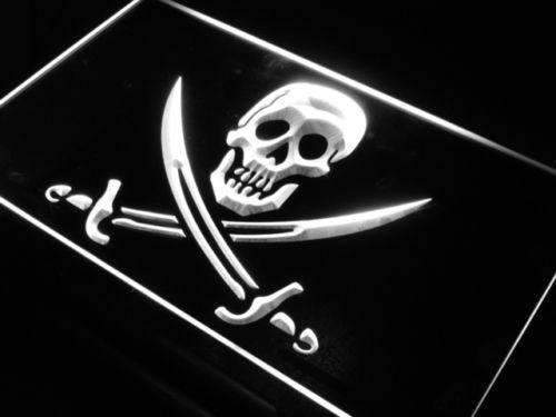 Skull Swords Pirate LED Light Sign - LED Gift Works