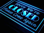 Sorry We're Closed LED Light Sign - LED Gift Works