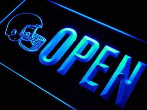 Sporting Goods Football Open LED Light Sign - LED Gift Works
