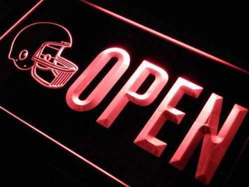 Sporting Goods Football Open LED Light Sign - Way Up Gifts