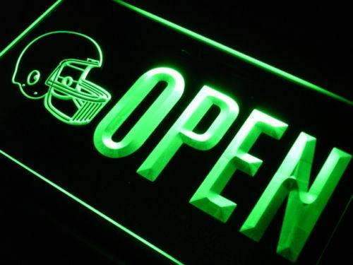 Sporting Goods Football Open LED Light Sign - Way Up Gifts