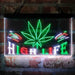 Marijuana Hemp Leaf High Life Deluxe App-Enabled 3-Color LED Light Sign - Way Up Gifts