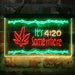 Marijuana It's 4:20 Somewhere Weed High Life Deluxe App-Enabled 3-Color LED Light Sign - Way Up Gifts