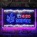 Marijuana It's 4:20 Somewhere Weed High Life Deluxe App-Enabled 3-Color LED Light Sign - Way Up Gifts