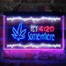 Marijuana It's 4:20 Somewhere Weed High Life Deluxe App-Enabled 3-Color LED Light Sign - Way Up Gifts