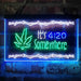 Marijuana It's 4:20 Somewhere Weed High Life Deluxe App-Enabled 3-Color LED Light Sign - Way Up Gifts