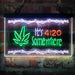 Marijuana It's 4:20 Somewhere Weed High Life Deluxe App-Enabled 3-Color LED Light Sign - Way Up Gifts