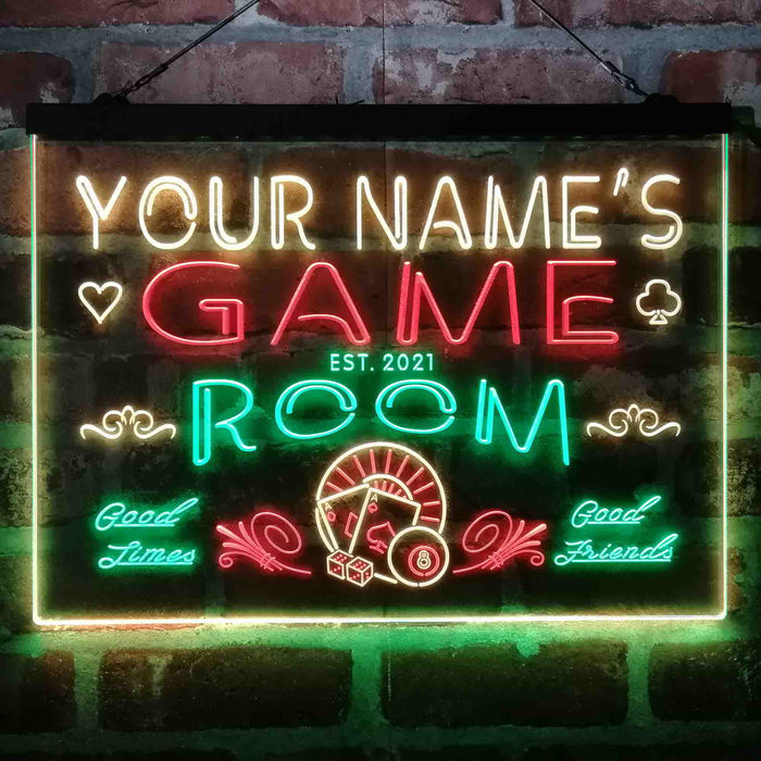 Personalized Game Room Deluxe App-Enabled 3-Color LED Light Sign - Way Up Gifts