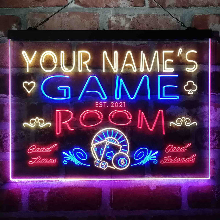 Personalized Game Room Deluxe App-Enabled 3-Color LED Light Sign - Way Up Gifts
