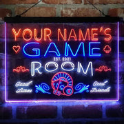 Personalized Game Room Deluxe App-Enabled 3-Color LED Light Sign - LED Gift Works