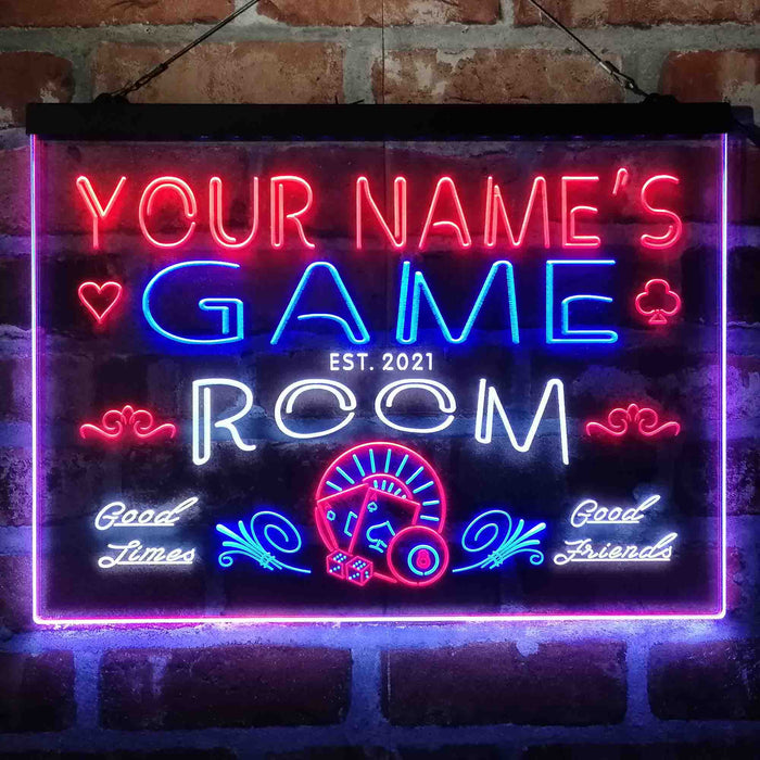 Personalized Game Room Deluxe App-Enabled 3-Color LED Light Sign - Way Up Gifts