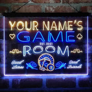 Personalized Game Room Deluxe App-Enabled 3-Color LED Light Sign - LED Gift Works