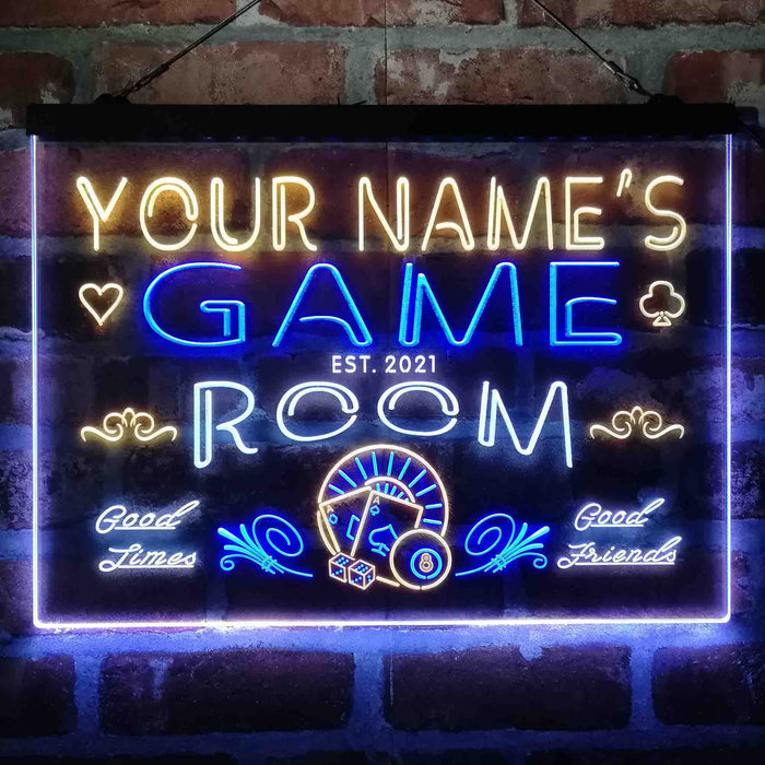 Personalized Game Room Deluxe App-Enabled 3-Color LED Light Sign - Way Up Gifts