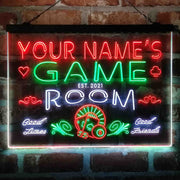 Personalized Game Room Deluxe App-Enabled 3-Color LED Light Sign - LED Gift Works