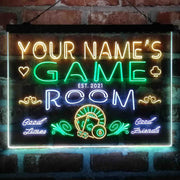 Personalized Game Room Deluxe App-Enabled 3-Color LED Light Sign - LED Gift Works