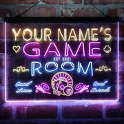 Personalized Game Room Deluxe App-Enabled 3-Color LED Light Sign - LED Gift Works