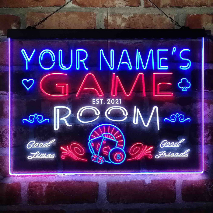 Personalized Game Room Deluxe App-Enabled 3-Color LED Light Sign - Way Up Gifts