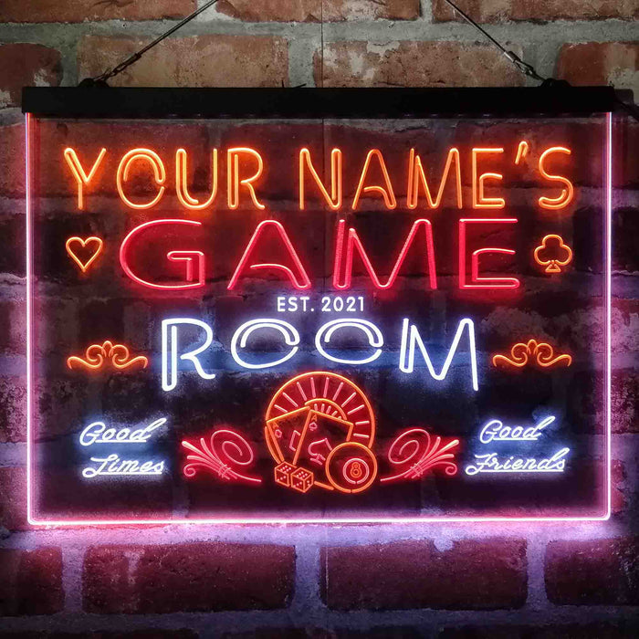 Personalized Game Room Deluxe App-Enabled 3-Color LED Light Sign - Way Up Gifts